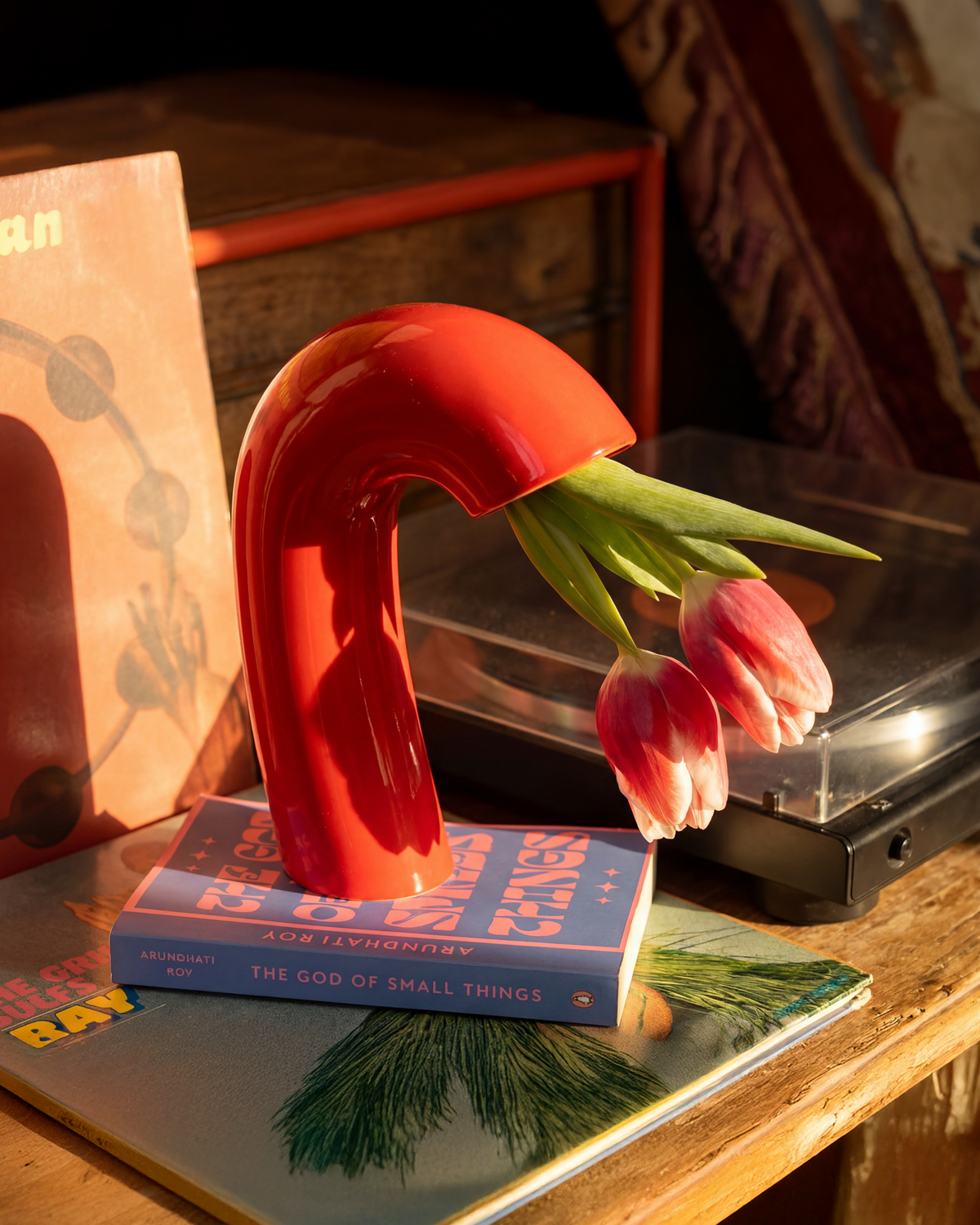 Vita Vase, Poppy Red