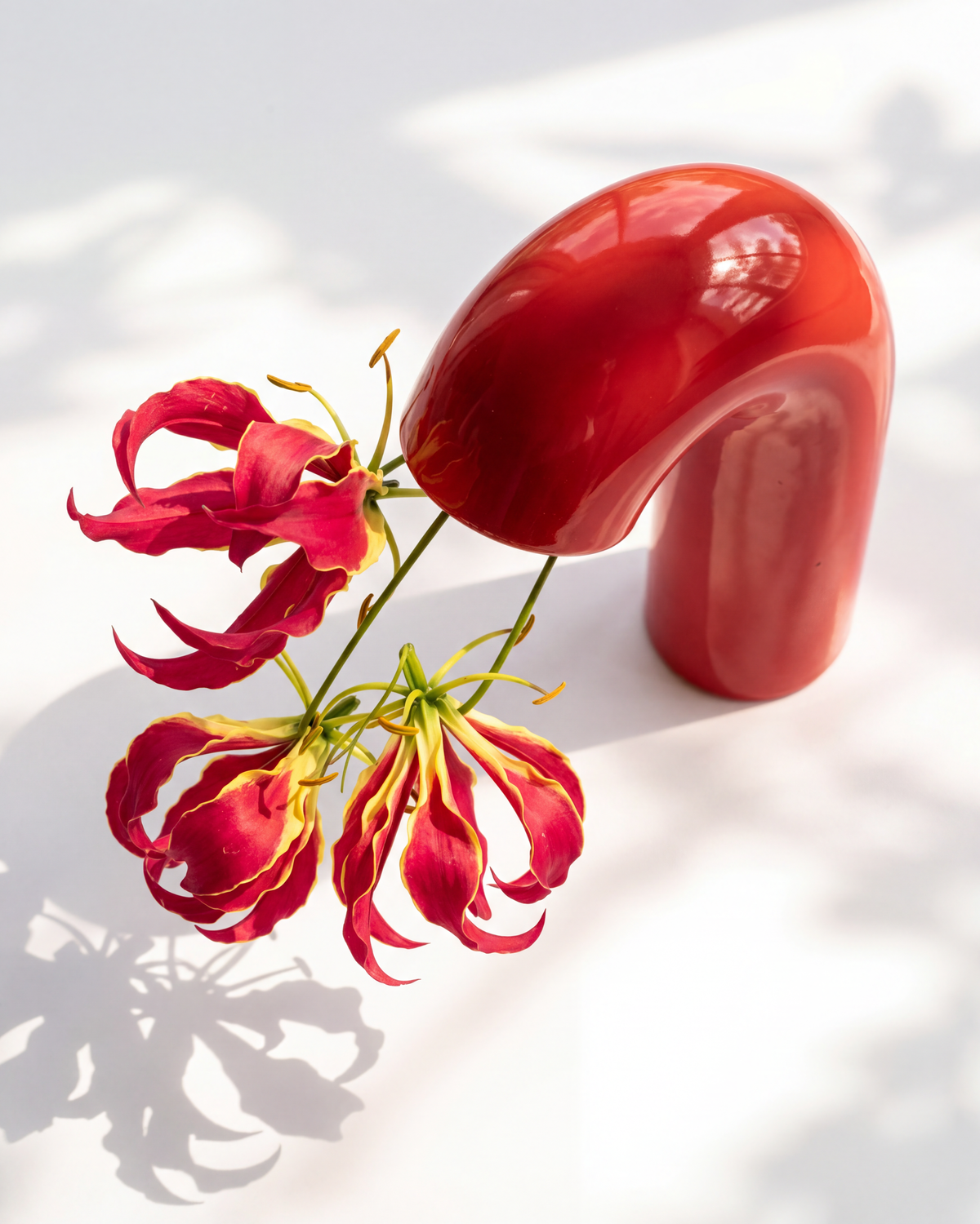 Vita Vase, Poppy Red
