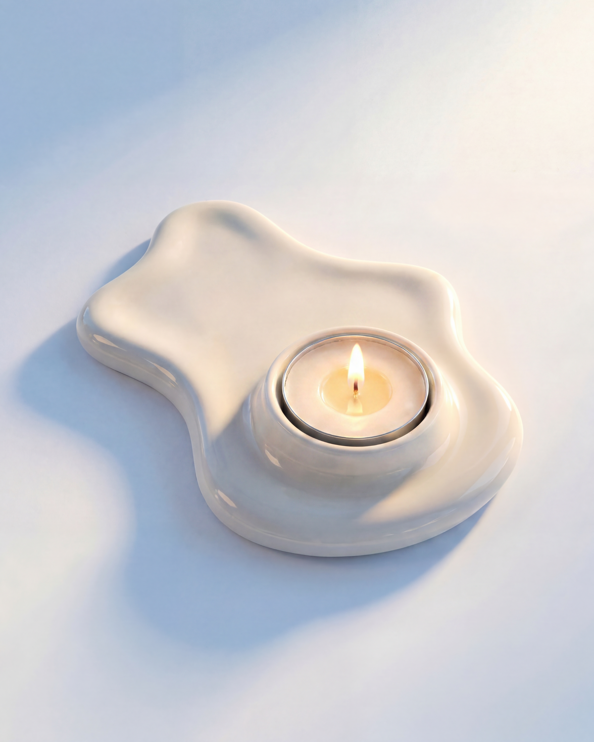Teelichthalter Alchemy, Milk White