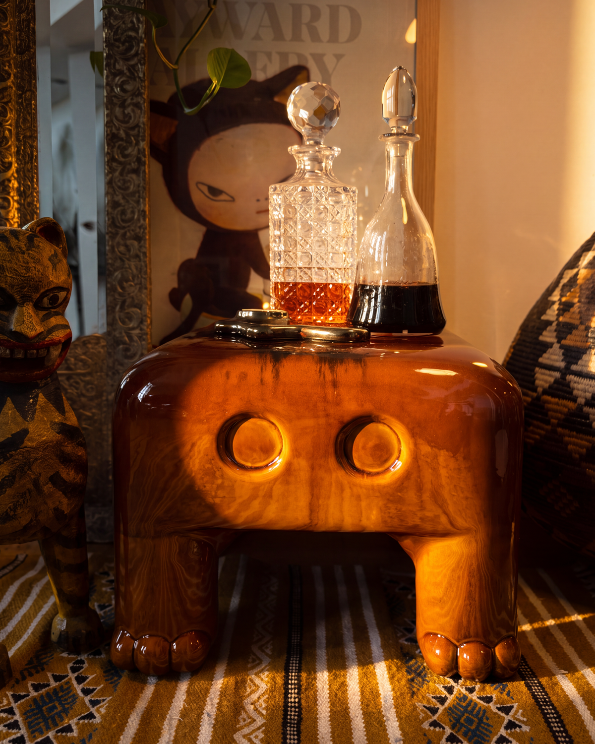 Atlas Side Table, Tiger’s Eye